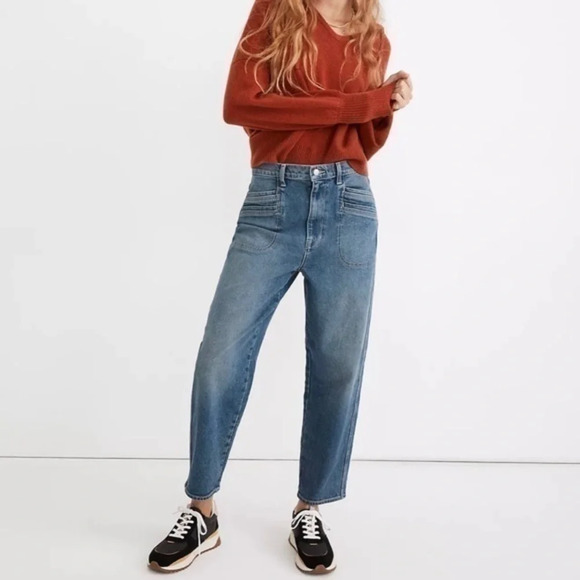 New Madewell Rivet & Thread High Rise Relaxed Straight Jeans - Picture 1 of 11